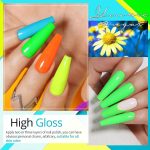 THR3E STROKES Gel Nail Polish Neon Gel Nail Polish Set Fluorescent Gel Polish Luminous Glow in Dark Gel Polish Orange Hot Pink Blue Yellow Green Purple Vibrant Spring Summer Gel Polish 7ML (UV/LED LIGHT REQUIRED) - Image 7