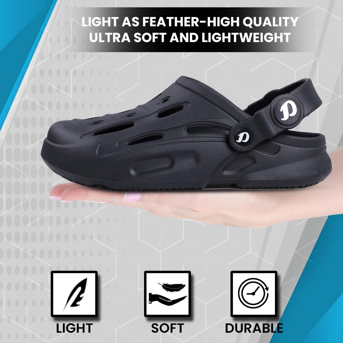 DOCTOR EXTRA SOFT Men's Premium Casual Ultra Soft Clogs/Sandals with Adjustable Back Strap for Adult | Comfortable & Lightweight| Stylish & Anti-Skid| Waterproof & Everyday Use Mules Gents & Boys D-535 - Image 6