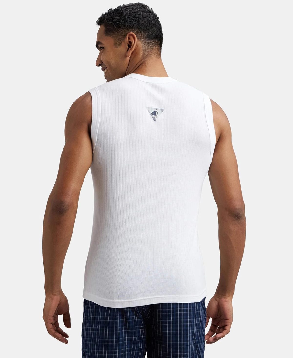 Jockey 9930 Men's Super Combed Cotton Rib Solid Slim Fit Round Neck Muscle Vest - Image 3