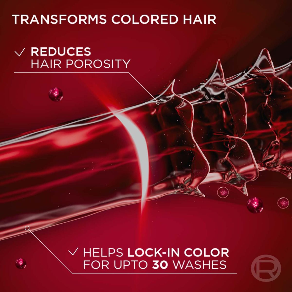 L'Oreal Paris Shampoo, Vibrant & Revived Colour, For Colour-treated Hair, Protects from UVA & UVB, Colour Protect, 180ml - Image 3