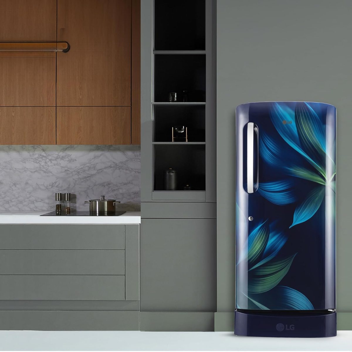 LG 210 L, 5 Star, Direct Cool, Smart Inverter Compressor, Single Door Refrigerator (2025 Model, GL-D231ABAU, Blue Aurora, Humidity Controller, Base stand with Drawer & Fast Ice Making) - Image 7
