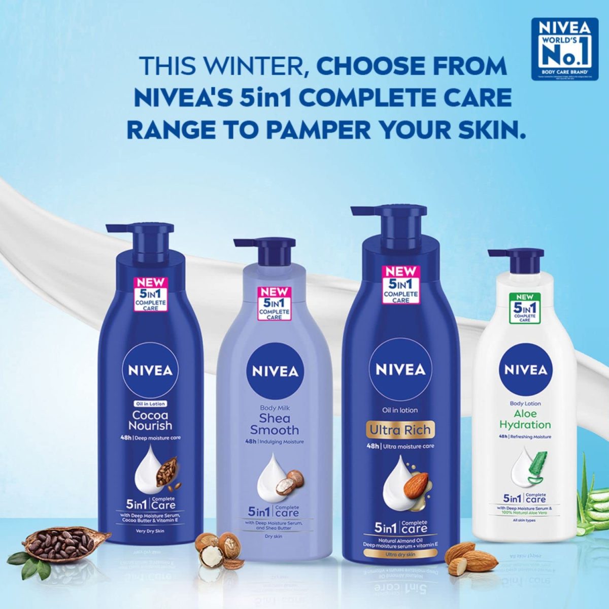 NIVEA Nourishing Body Milk 600ml Body Lotion | 48 H Moisturization | With 2X Almond Oil | Smooth and Healthy Looking Skin |For Very Dry Skin - Image 5