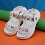 DOCTOR EXTRA SOFT Women's Metallic Charms Fashion Slippers/Sandals with Adjustable Back Strap | Comfortable | LightWeight| Stylish & Anti-Skid| Waterproof Casual Beach Slides Mules Girls & Ladies D-533 - Image 2