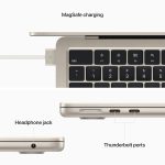 2022 Apple MacBook Air Laptop with M2 chip: 13.6-inch Liquid Retina Display, 16GB RAM, 256GB SSD Storage, Backlit Keyboard, 1080p FaceTime HD Camera. Works with iPhone and iPad; Starlight - Image 4