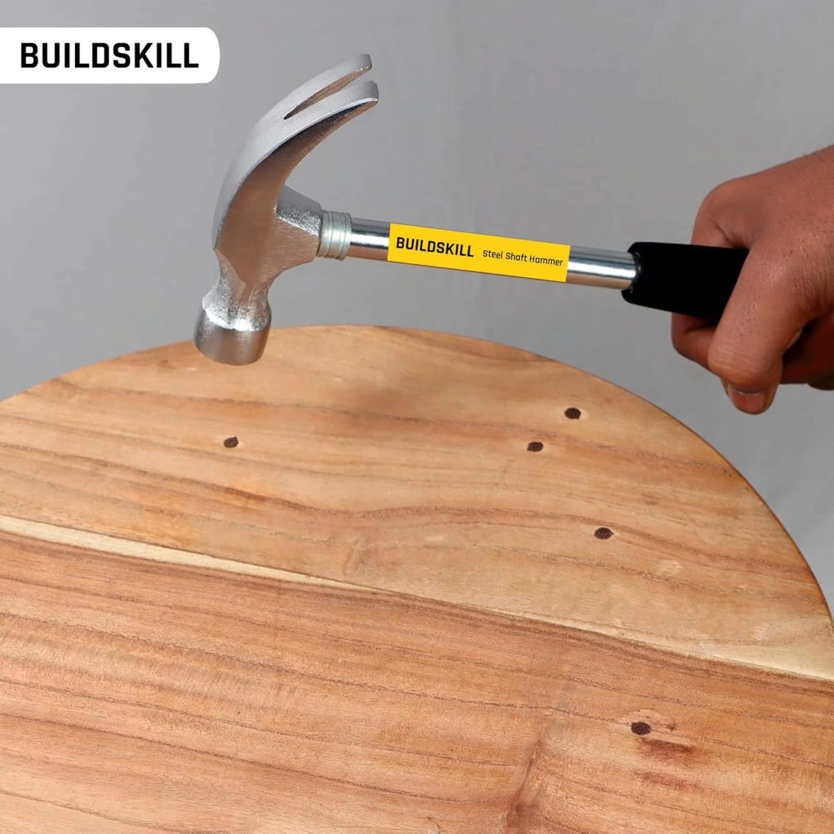 Buildskill Steel Shaft Hammer 8 Oz - Forged Steel Head for Superior Strength & Durability - Carpenter Tools for Wood Work, Home and Professional, 2 in 1 Combination Claw & Flat Head, 400gm (Pack of 1) - Image 6