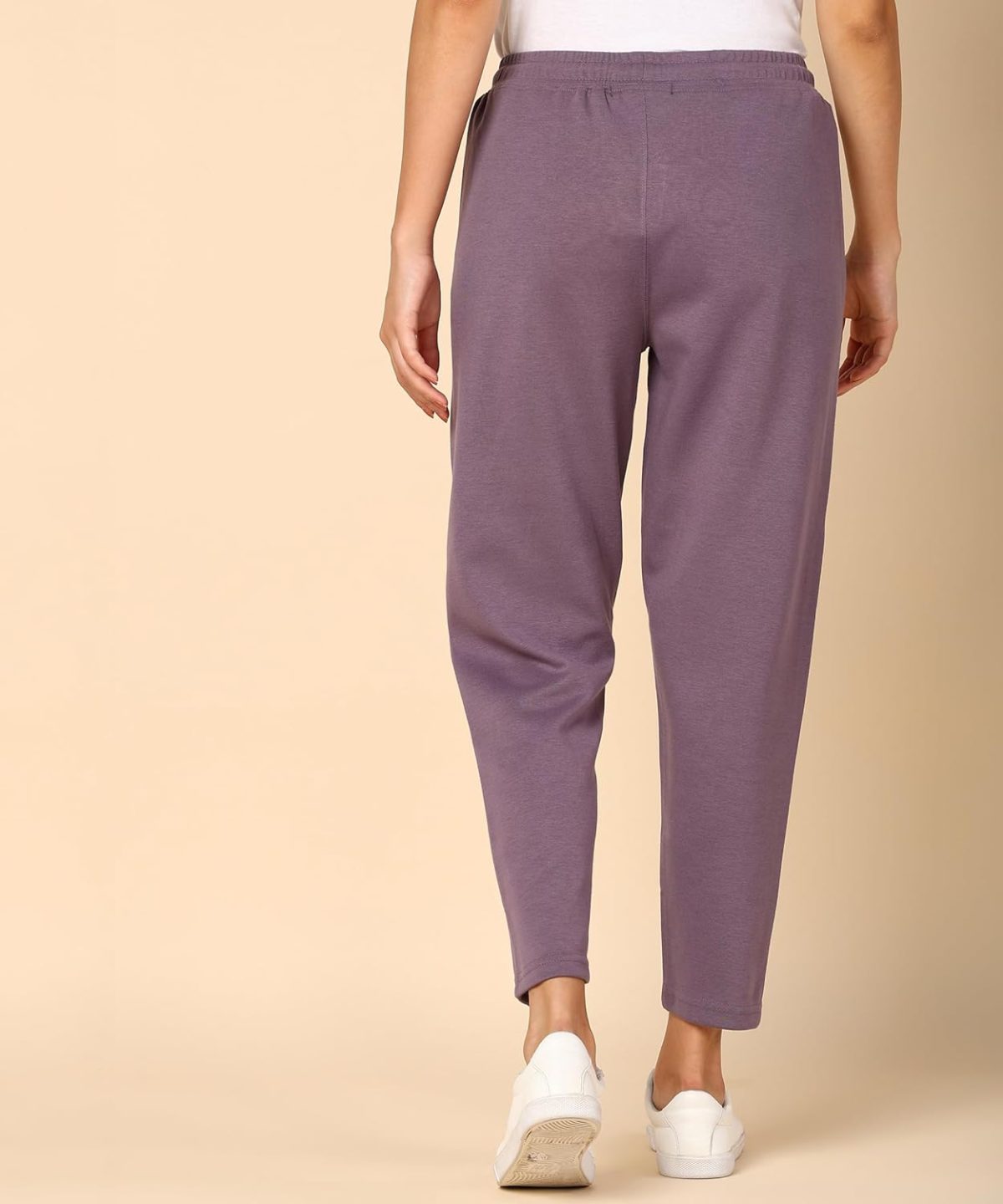 Alan Jones Clothing Women’s Ankle-Length Cotton Trackpant | Comfort Fit | Heavy GSM Fabric | Side Pockets | Drawstring Waist - Image 2