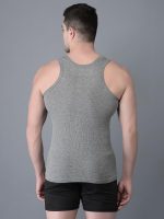 Dollar Bigboss Men's Derby Black & Grey Melange RN Vest (Pack of 2) - Image 3