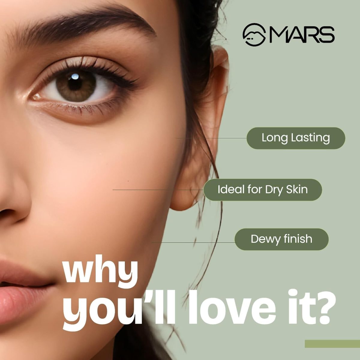 MARS Glow O' Clock Gel Primer for Face Makeup (30ml) | Enriched with Hyaluronic Acid & Green Tea Extracts | Dewy Primer | Long Lasting | Power Grip | Ideal for Dry Skin | Airless Pump Dispenser - Image 2