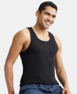 Jockey 9922 Men's Super Combed Cotton Rib Slim Fit Racer Back Styling Round Neck Gym Vest - Image 5