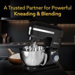 AGARO Royal Stand Mixer 1000W with 5L SS Bowl and 8 Speed Setting Includes Whisking Cone, Mixing Beater & Dough Hook, and Splash Guard, 2 Years Warranty by Brand - Image 2