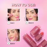 Hilary Rhoda Blush Love | Highly Pigmented Liquid Blush & Super Dewy Finish | Built-in Sponge | All Day Wear & Buildable Formula | Leak-Proof - 6ml (Scandalous | Shade 06) - Image 7