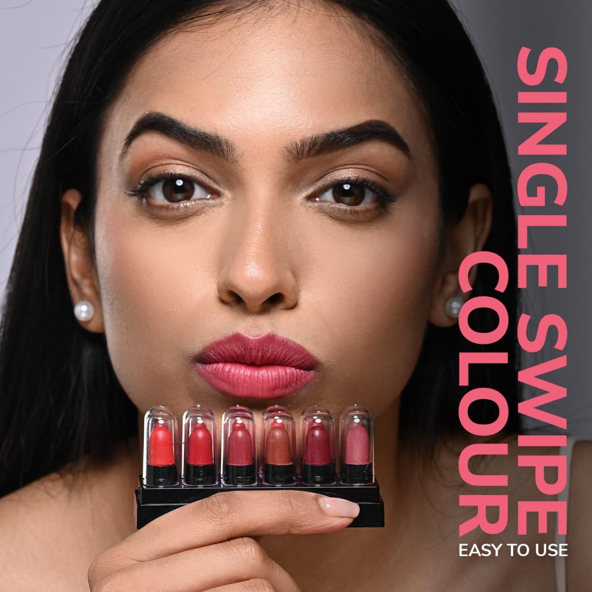 Mila Beauté 12 Creamy Matte Mini Lipstick Kit | Lip Hydrating & Light-weight | Long Lasting Lipsticks for Women | Suitable All Indian Tones | Shade - B 12g - Image 2