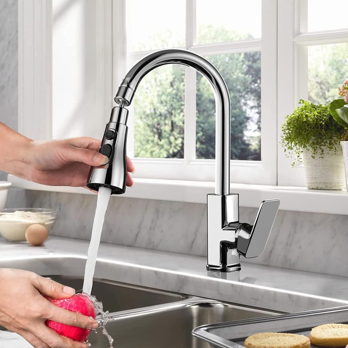 Nubilous Tap Extender for Kitchen Sink, Flexible Faucet with Tap Extension for Convenient Use Upgrade Your Kitchen Sink with Flexible Tap for Easy Access - Image 6