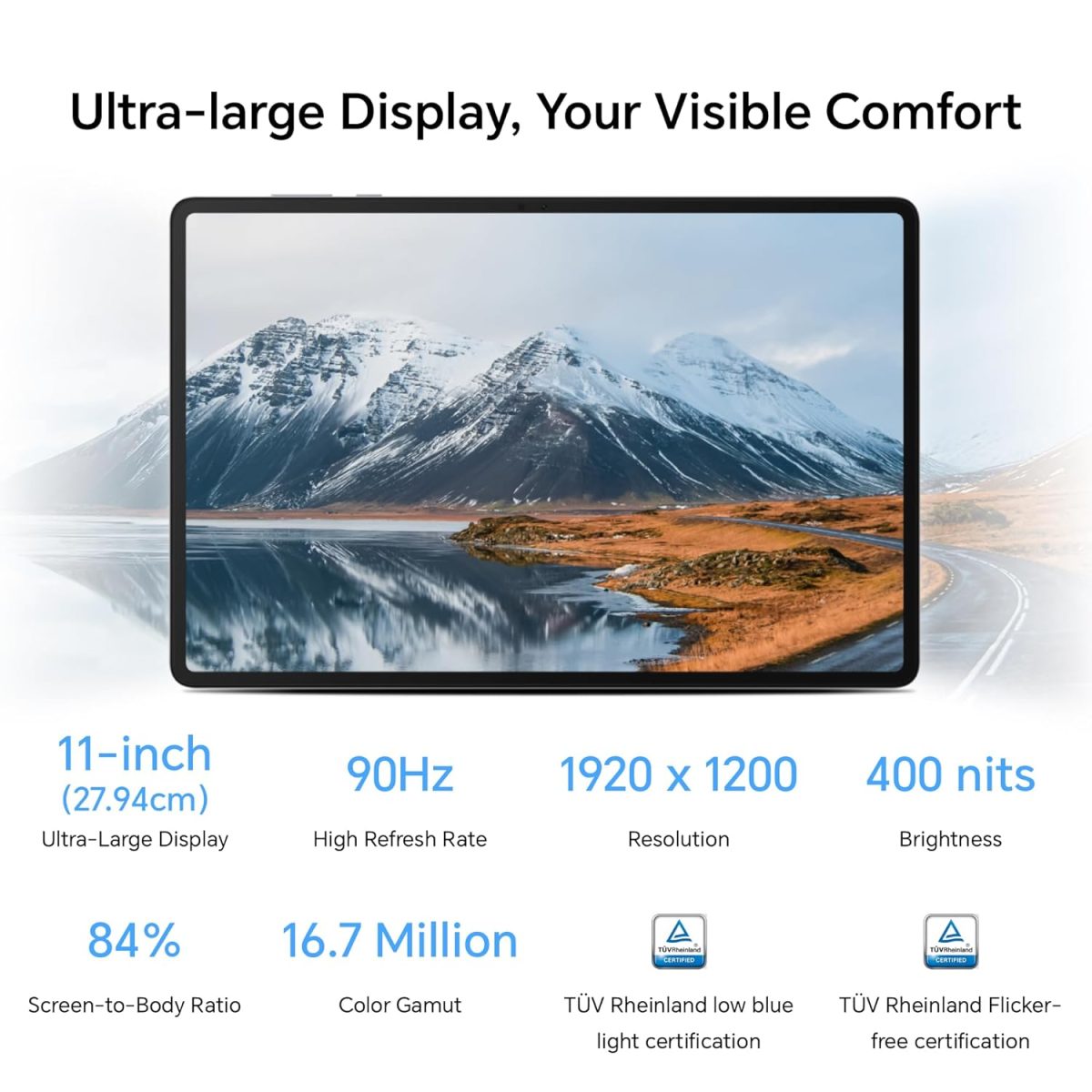 HONOR Pad X8a (Smartchoice) Wi-Fi Tablet with Free Flip-Cover 27.94Cm (11 Inch),4GB Ram 128 GB ROM Expandable Up to 1TB FHD Display 90Hz,8300Mah Battery,Quad Speakers,Snapdragon 680,Android 14,Grey - Image 3