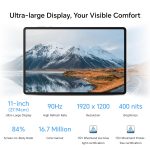 HONOR Pad X8a (Smartchoice) Wi-Fi Tablet with Free Flip-Cover 27.94Cm (11 Inch),4GB Ram 128 GB ROM Expandable Up to 1TB FHD Display 90Hz,8300Mah Battery,Quad Speakers,Snapdragon 680,Android 14,Grey - Image 3