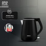 Havells Aqua Plus Electric Kettle 1.2 Litre, 1250 Watt | 304 Stainless Steel Inner Body | Cool Touch Body | Auto Shut-Off |Wider Mouth| 2 Year Warranty (Black) - Image 3