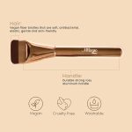 Milagro Beauty Glass Skin Foundation Professional Brush (18) | Full Coverage & Finish| Ultra Soft Bristles | Easy Blending For Cream & Liquid Foundation Application - Image 4