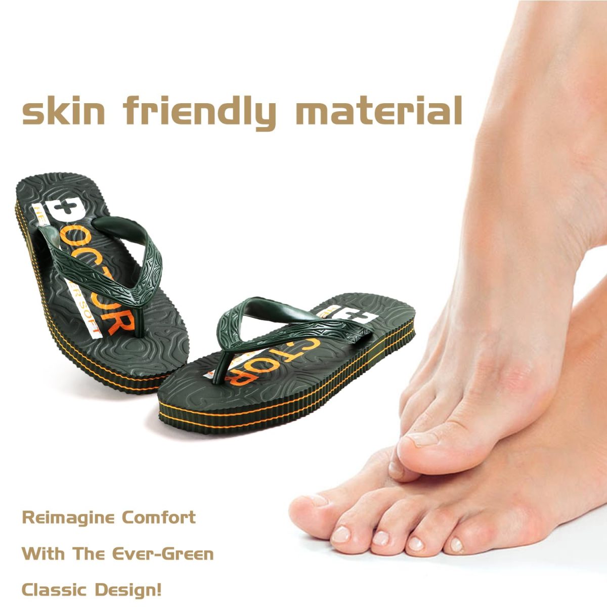DOCTOR HEALTH SUPER SOFT Men's Ortho Super Soft Health Flip Flops | Lightweight & Anti-Skid Orthopedic Slippers for Daily Comfort & Pain Relief | Lightweight & Durable Hawai Chappal - Image 7