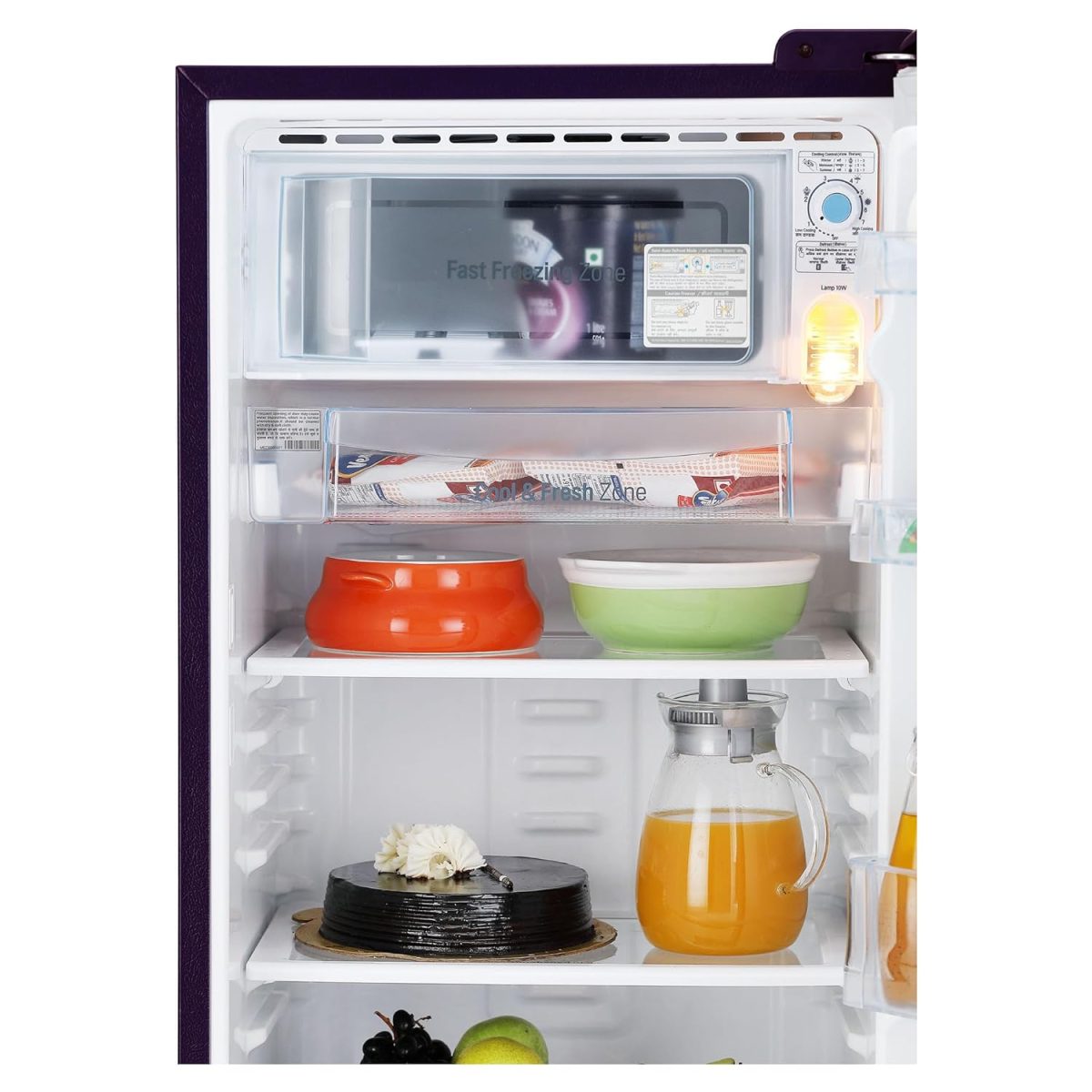 LG 185 L, 5 Star, Smart Inverter, Direct Cool Single Door Refrigerator (GL-D201APIU, Purple ILAN, Moist N Fresh, Auto Smart Connect & Base Stand Drawer) - Image 13