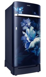 Samsung 189L 5 Star, Inverter, Direct-Cool Single Door Refrigerator (RR21C2H25UZ/HL,Midnight Blossom Blue) Base Stand Drawer - Image 11
