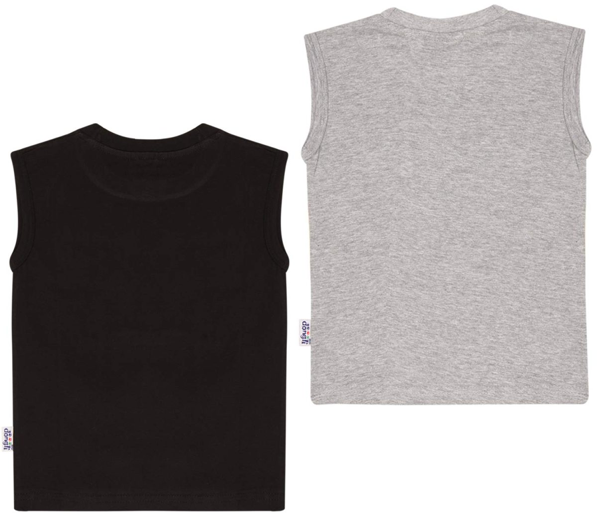 dongli Boys Sleeveless Cotton Tshirt with bio wash (Pack of 2). - Image 2