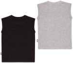 dongli Boys Sleeveless Cotton Tshirt with bio wash (Pack of 2). - Image 2