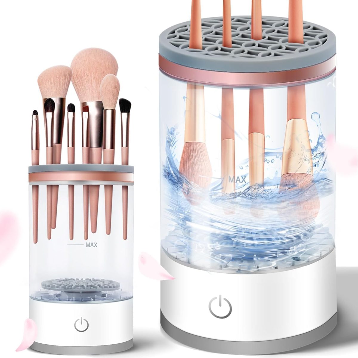 XENGVA Makeup Brush Cleaner, Electric Makeup Brush Cleaning Machine, USB Automatic Spinning Makeup Brush Cleaner for All Size Makeup Brush, Great Gift for Women Girls - Image 7