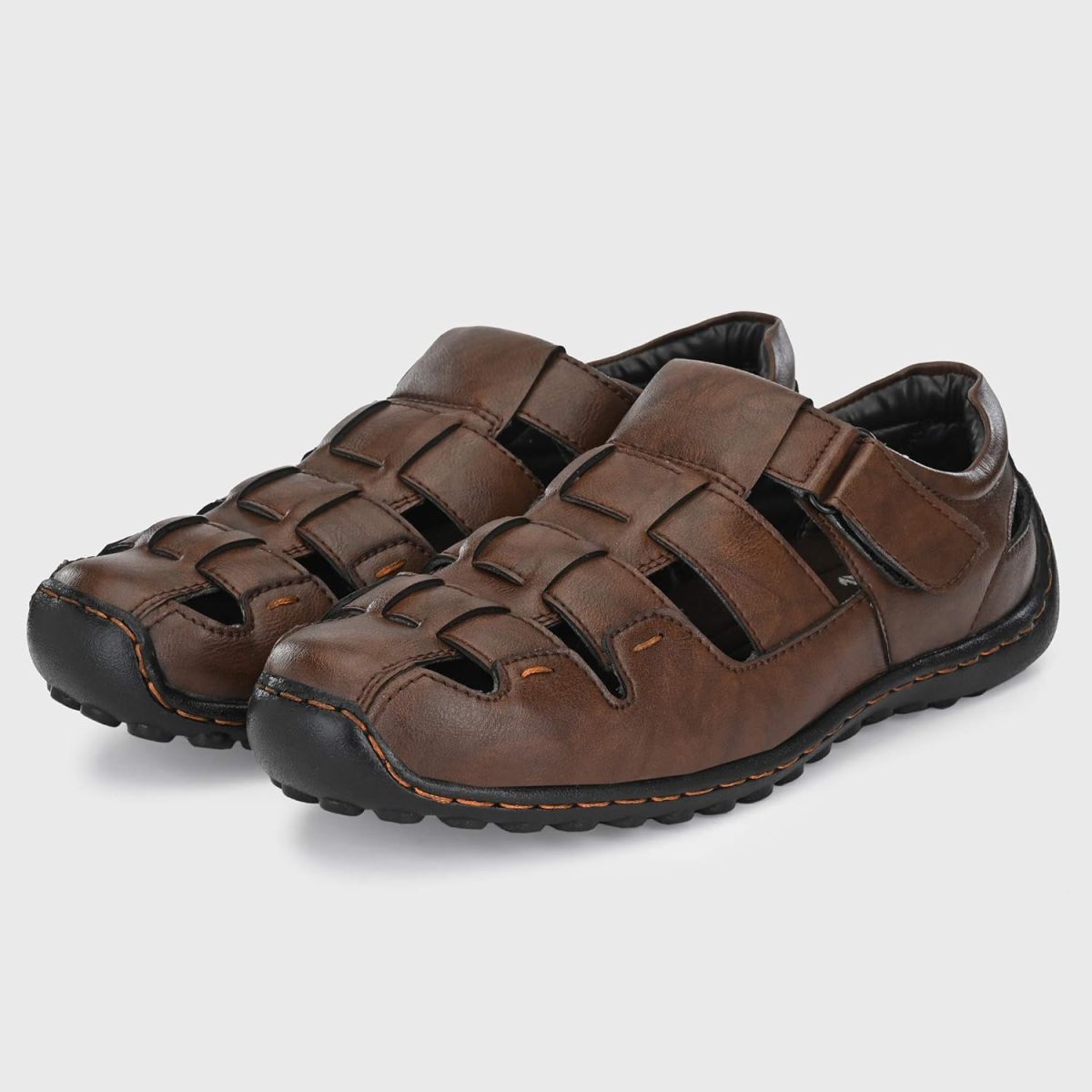 Centrino Men's Casual Fisherman Adjustable Sporty Summer Closed Comfortable Toe Sandals with Premium PU Padding (6114) - Image 5