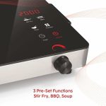 Glen 2000W Infrared Induction Stove with Grill Rack for Barbecue, Crystal Glass Plate, Digital Display, 3 Preset Cooking Modes, Touch Control, Infrared Cooktop Hot Plate (SA3074_Infra) - Image 5