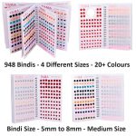 VAMA Self-Adhesive Skin Simple Plain Round Multicolour Kumkum Sticker Bindiya Bindis Spiral Bindi Booklet for Women (Pack of 948 - Bindi Book)17 x 10 x 1 Centimeters - Image 6
