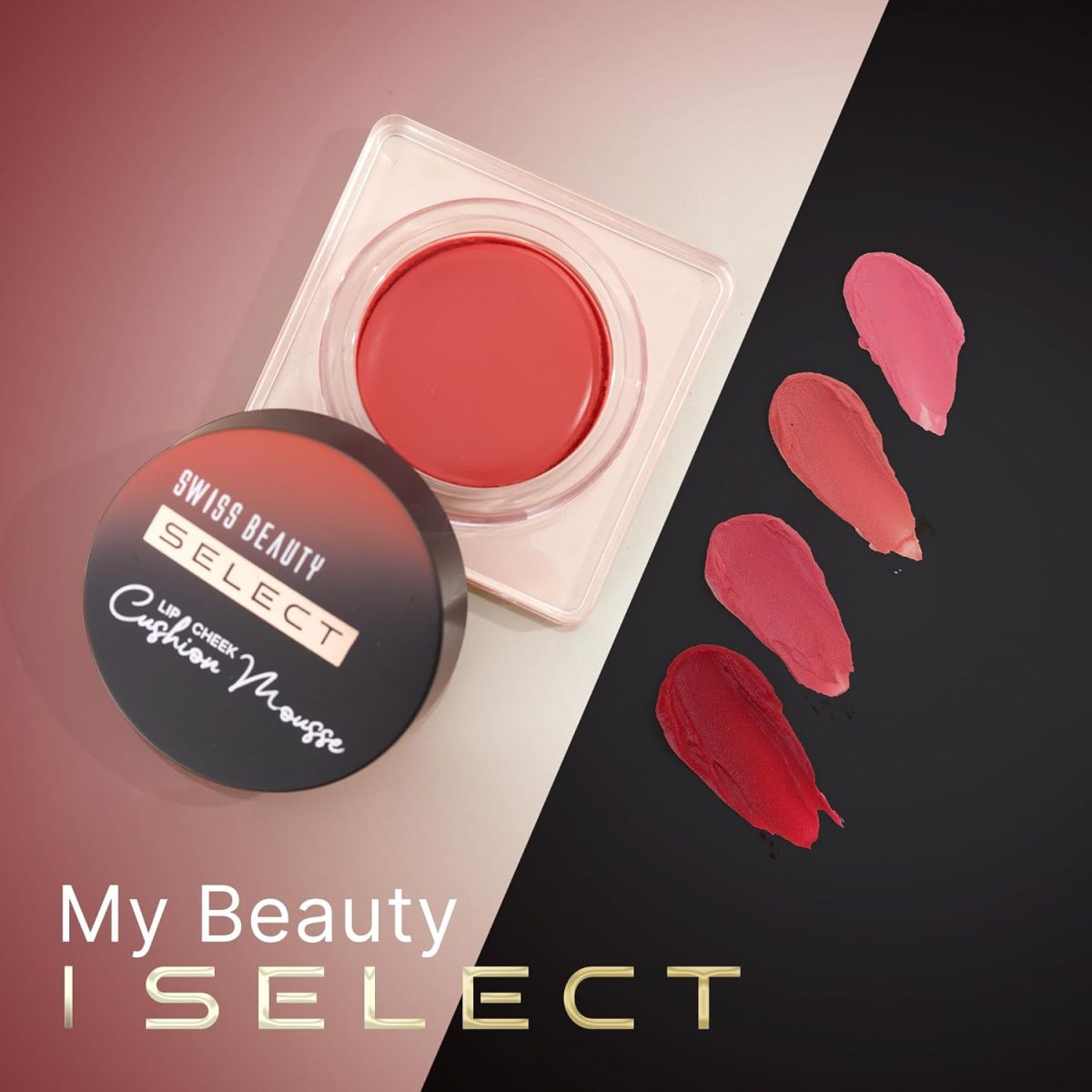 Swiss Beauty Select Lip And Cheek Cushion Creamy Mousse with Vitamin E | 12 Hours Stay | Shade- Vogue Rose, 4.5gm | - Image 8