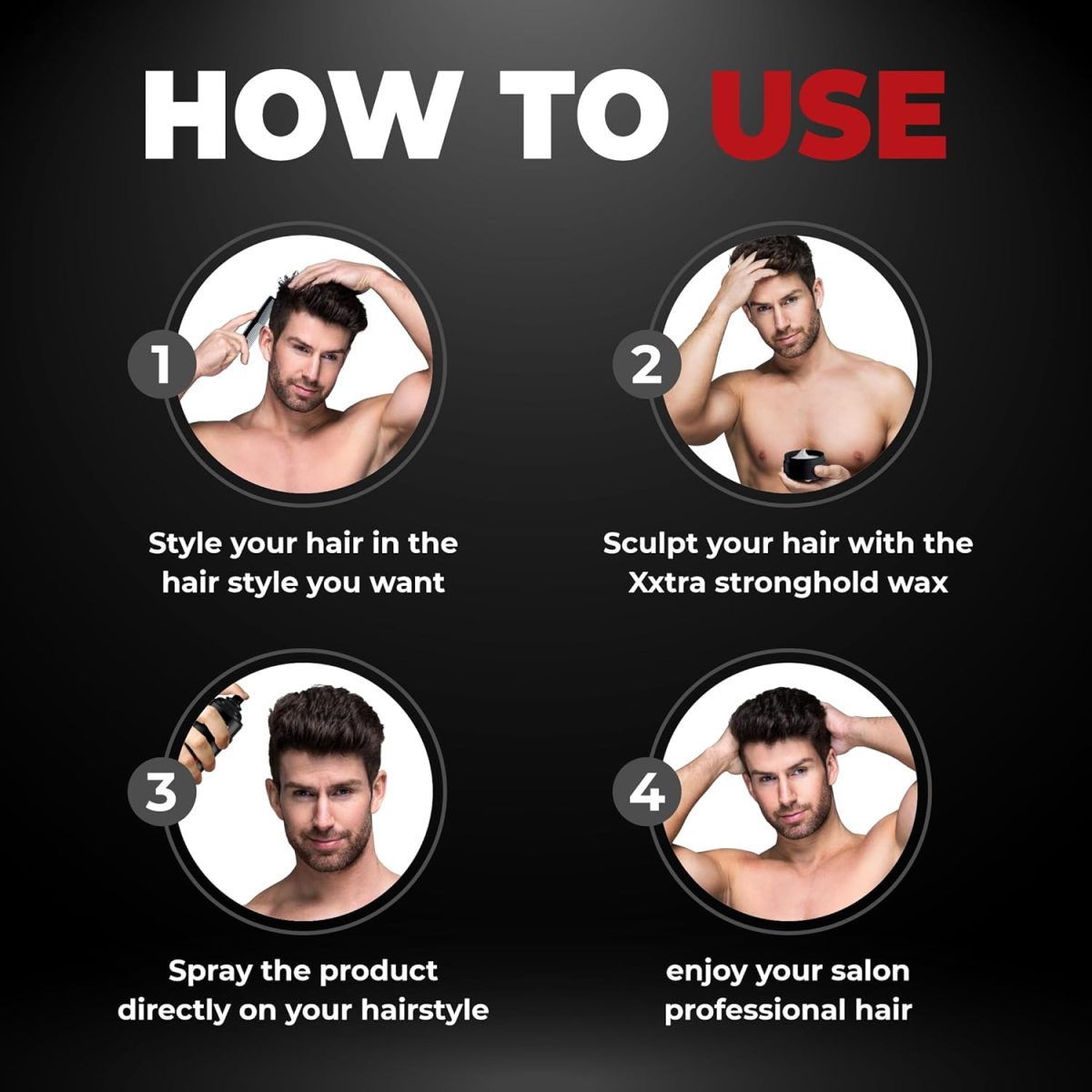 BEARDO Strong Hold Hair Spray, 192 Ml, Hair Spray For Men, Hair Styling, Hair Setting Spray, Hair Fixing Spray, Strong Hold, Natural Shine, Pack of 1 - Image 6