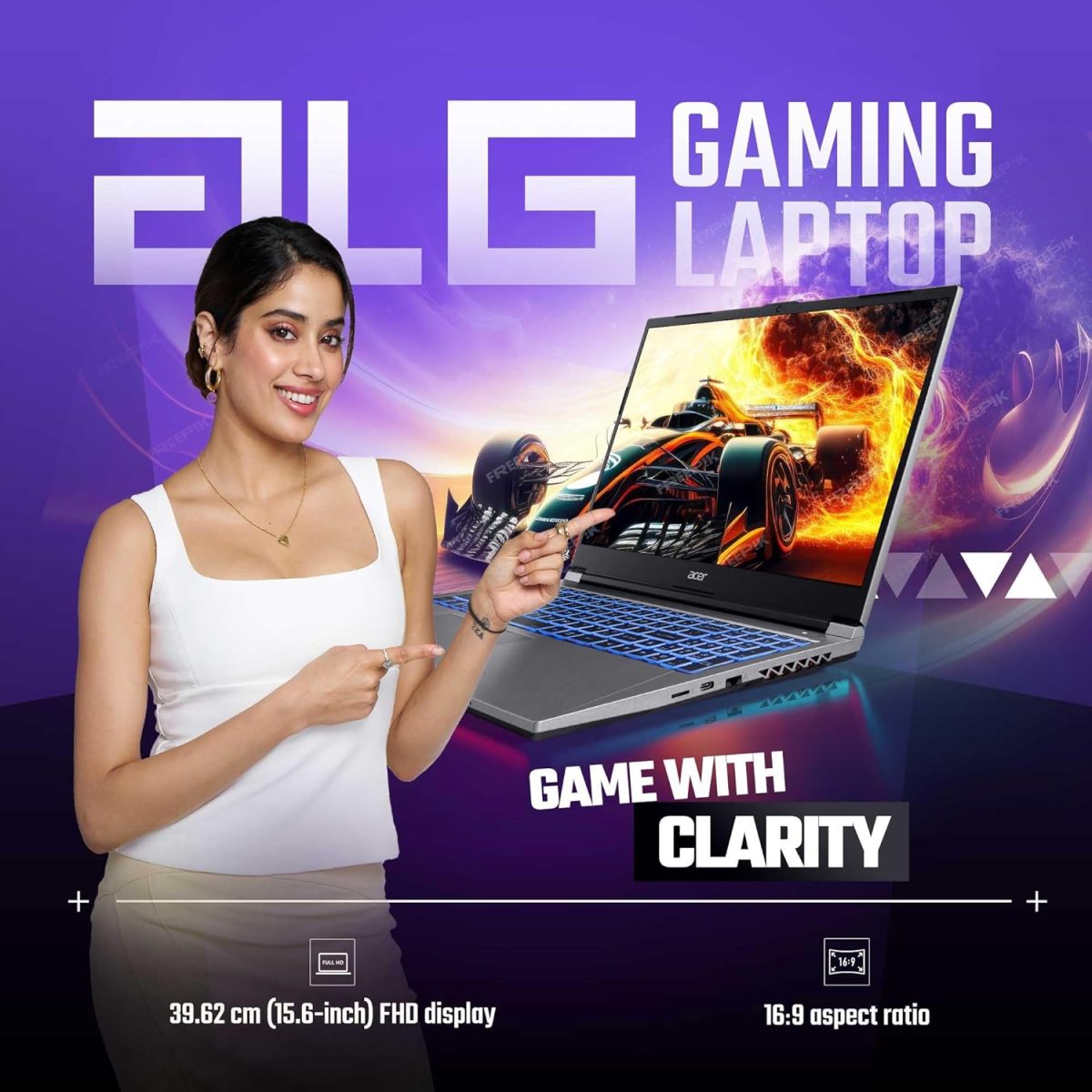 Acer ALG,Intel Core i5-12th Gen 12450H Processor, NVIDIA GeForce RTX 2050-4GB(16GB/512GB) FHD, 39.62cm(15.6") 144Hz, Windows 11 Home, Steel Gray, 1.99KG, AL15G-52, Premium Metal Body Gaming Laptop - Image 2