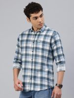 Majestic Man Men Comfort Slim Fit Opaque Checked Cotton Casual Shirt - Image 3