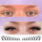 MAYCREATE® 252PCS Wispy Lash Clusters Natural Eyelash Clusters 60D Cluster Eyelash Extensions 8-16mm Mix Thin & Invisible Lashes Individual Lashes DIY Lash Extension at Home - Image 4