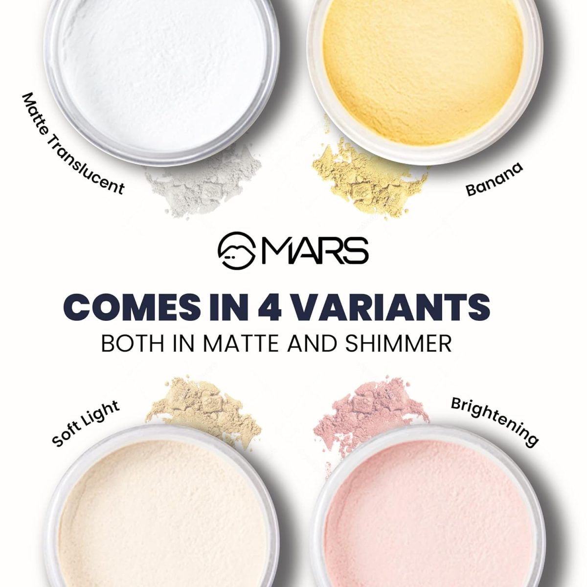 MARS Trend Setting Loose Powder | Lightweight & Long Lasting |Normal Ultra Fine Setting Powder For Face Makeup (8.0 Gm) (01-Matte Translucent),White - Image 5