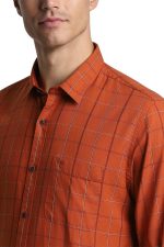 Peter England Men's Checkered Casual Everyday Full Sleeve Shirt | 100% Cotton - Image 4