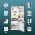 Haier 325 L, 3 Star, Convertible 14-in-1 Triple Inverter & Fan Motor Technology, with Display Frost Free Double Door Bottom Mount Refrigerator (HEB-333DS-P, Dazzle Steel) - Image 5