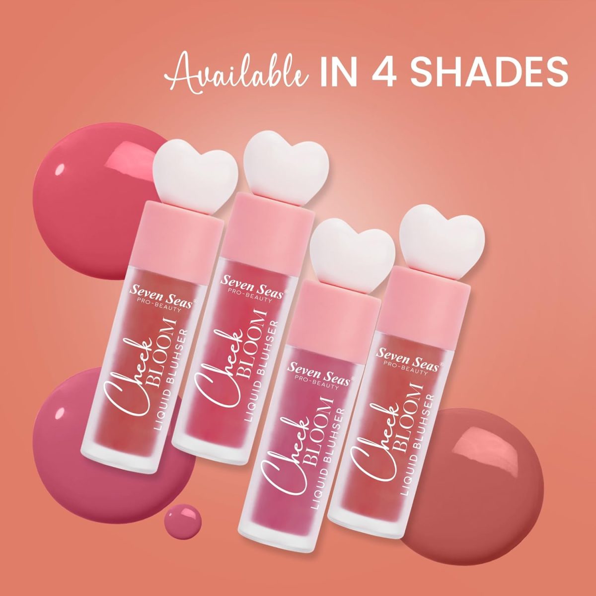 Seven Seas Cheek Bloom Liquid Blusher & Lip Gloss | Highly Pigmented | Long-lasting | Waterproof | Buildable & Blendable | All Skin Types | (Shade- 04 Natural Blush-5g) - Image 7