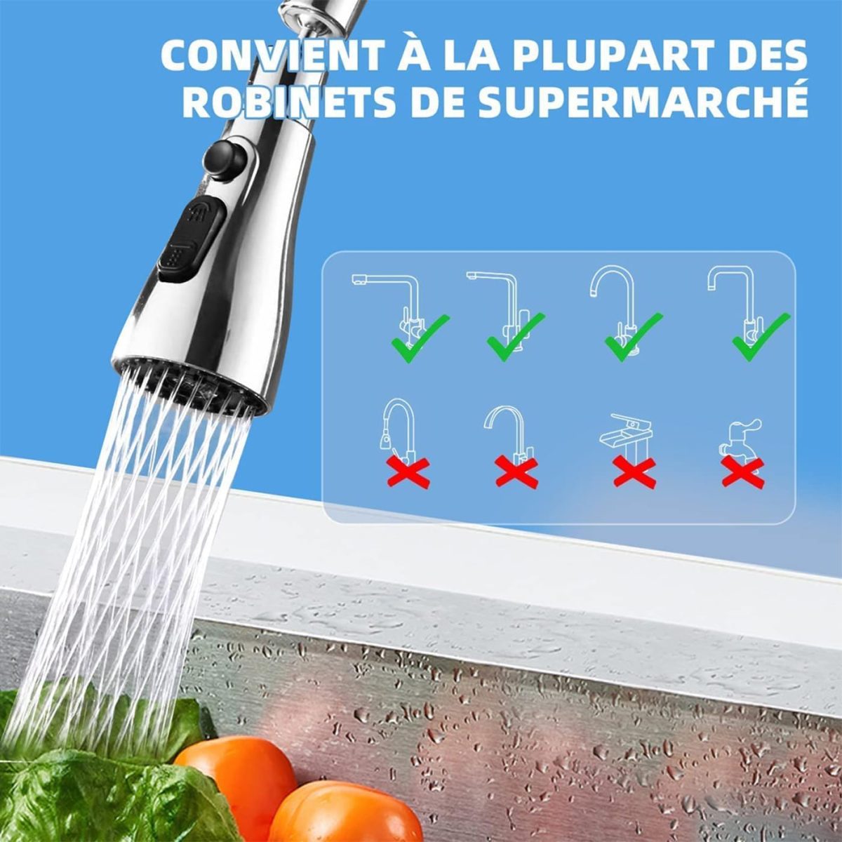 Nubilous Tap Extender for Kitchen Sink, Flexible Faucet with Tap Extension for Convenient Use Upgrade Your Kitchen Sink with Flexible Tap for Easy Access - Image 8