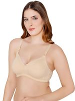 Fashiol Women Cotton Non Padded Wirefree Heavy Big Bust Side Support Full Coverage Minimizer Bra with Detachable Strap Multicolor - Pack of 1 - Image 4
