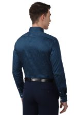 Van Heusen Formal Printed Shirt for Men| Premium Cotton| Full Sleeves| Slim Fit |Breathable Fabric - Image 3
