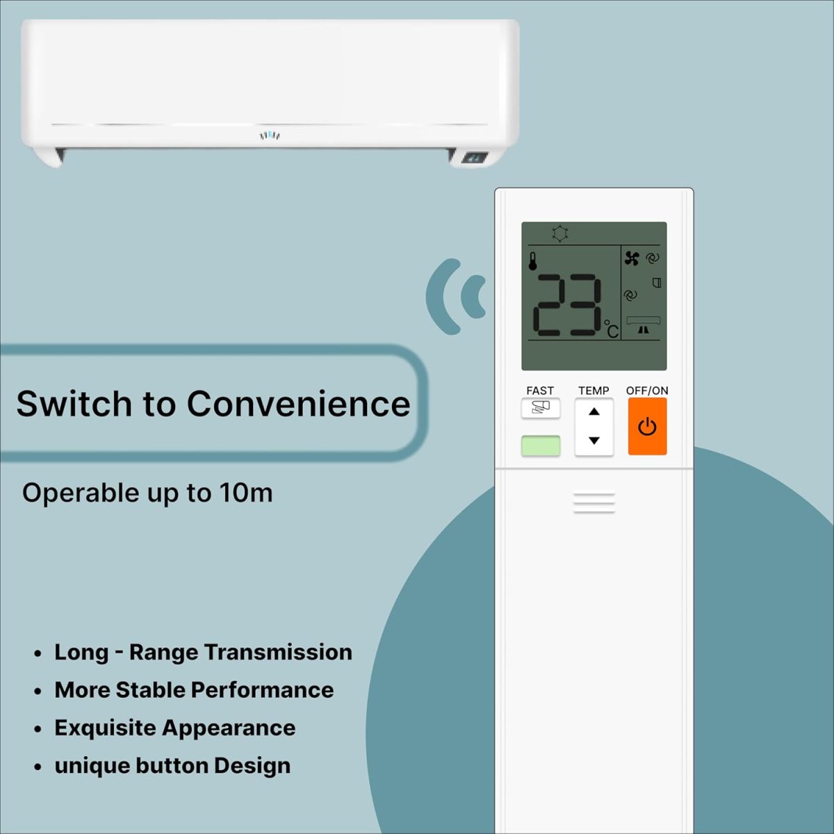 Zieva Compatible For Mitsubishi Ac Remote Replacement For 1, 1.5, 2 Ton Split/Window Air Conditioner - Please Match The Original Remote (Ac 244),White - Image 4