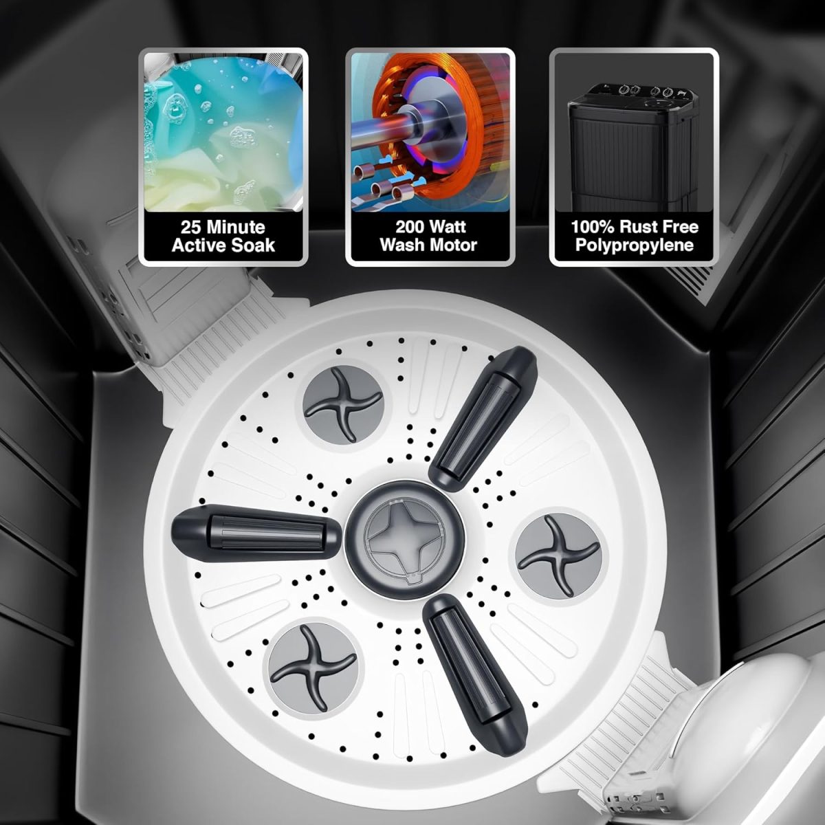 Godrej 10 Kg 5 Star With Roller Coaster Wash Technology Semi-Automatic Top Load Washing Machine (WSEDGE NEO 100 5.0 PB3 SLGR, Slate Grey) - Image 5
