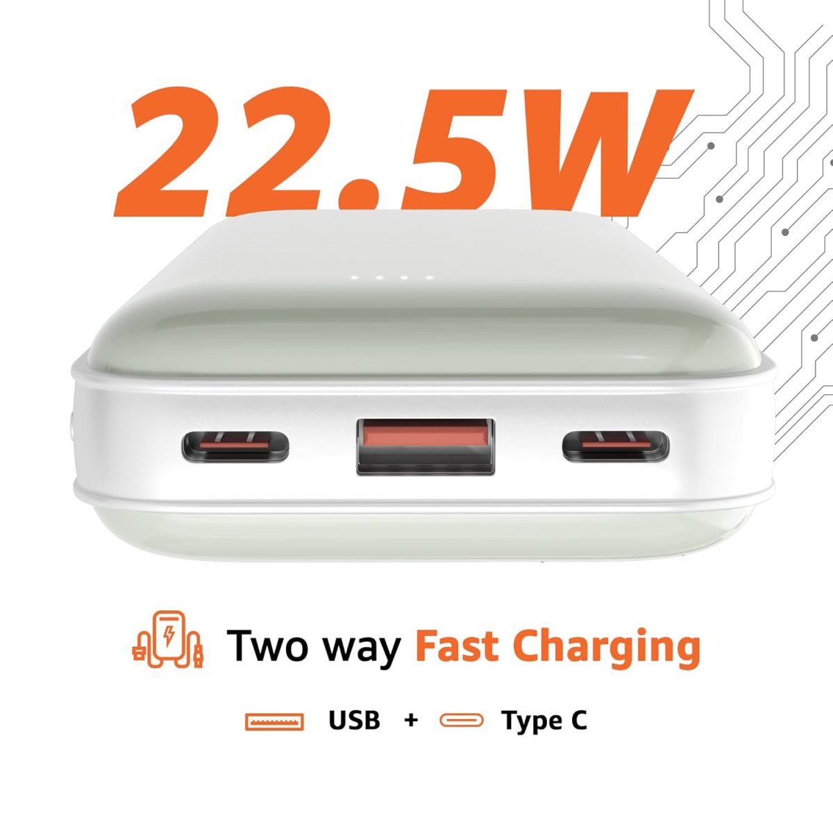 amazon basics 20000 Mah 22.5 W Ultra Fast Charging Power Bank | Type C Power Delivery (Input & Output) | Quick Charge | Two-Way Fast Charging (Lime) - Image 8