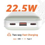 amazon basics 20000 Mah 22.5 W Ultra Fast Charging Power Bank | Type C Power Delivery (Input & Output) | Quick Charge | Two-Way Fast Charging (Lime) - Image 8