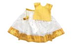 Stanwells Kids Girls Lehnga Choli Ruffle Pattern Dress Half Sleeves Readymade Hand Sequins Embroidery Ethnic Traditional Full Length South Indian Girl Lehnga Choli - Image 5