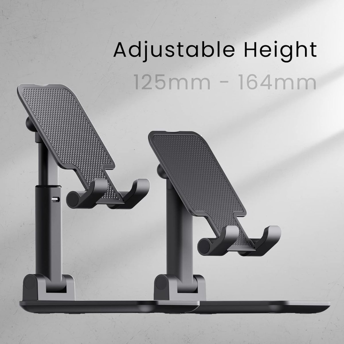 Ambrane Mobile Holding Tabletop Stand, 0-135 Perfect View, Height Adjustment, Wide Compatibility, Multipurpose, Anti-Skid Design (Twistand, Black) - Image 6
