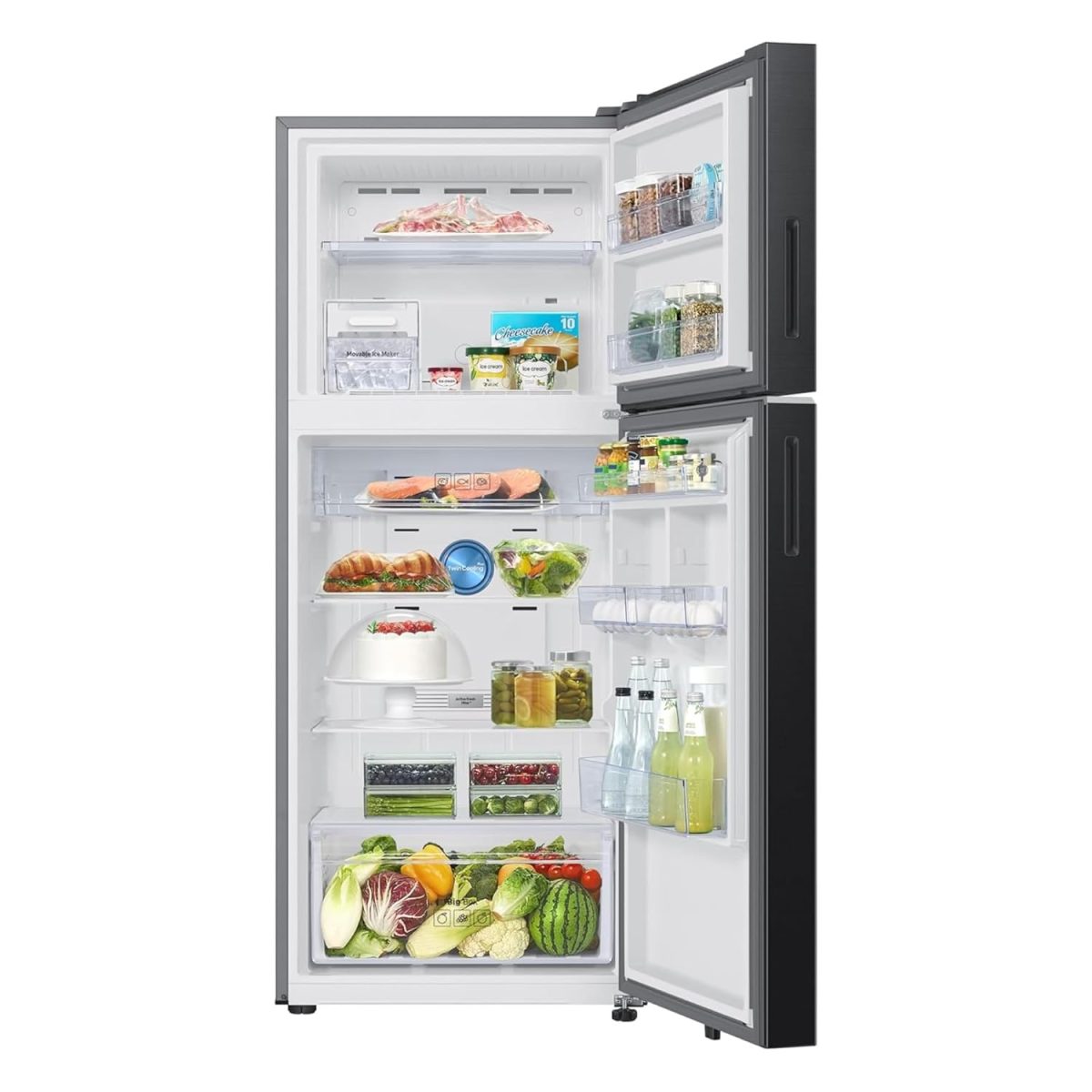 Samsung 396 L, 2 Star, Convertible 5-in-1, Digital Inverter, Frost Free Double Door, Bespoke AI WiFi Enabled Refrigerator (RT41DG6A2BB1, Black Matte, 2025 Model) - Image 9