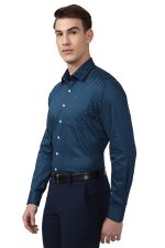 Van Heusen Formal Printed Shirt for Men| Premium Cotton| Full Sleeves| Slim Fit |Breathable Fabric - Image 2